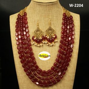 Beautiful muniya stone jewellery set
