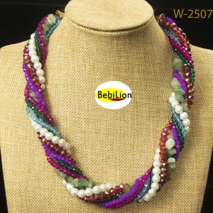 multicolor twist necklace